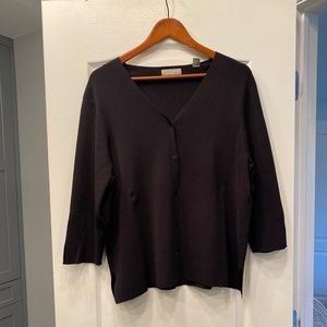 Kate Hill black cardigan 1X